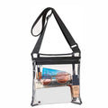 See Through Transparent PVC Messenger Bag Custom Mini Clear Stadium Approved Crossbody Sling Bag for Concert Sports Event