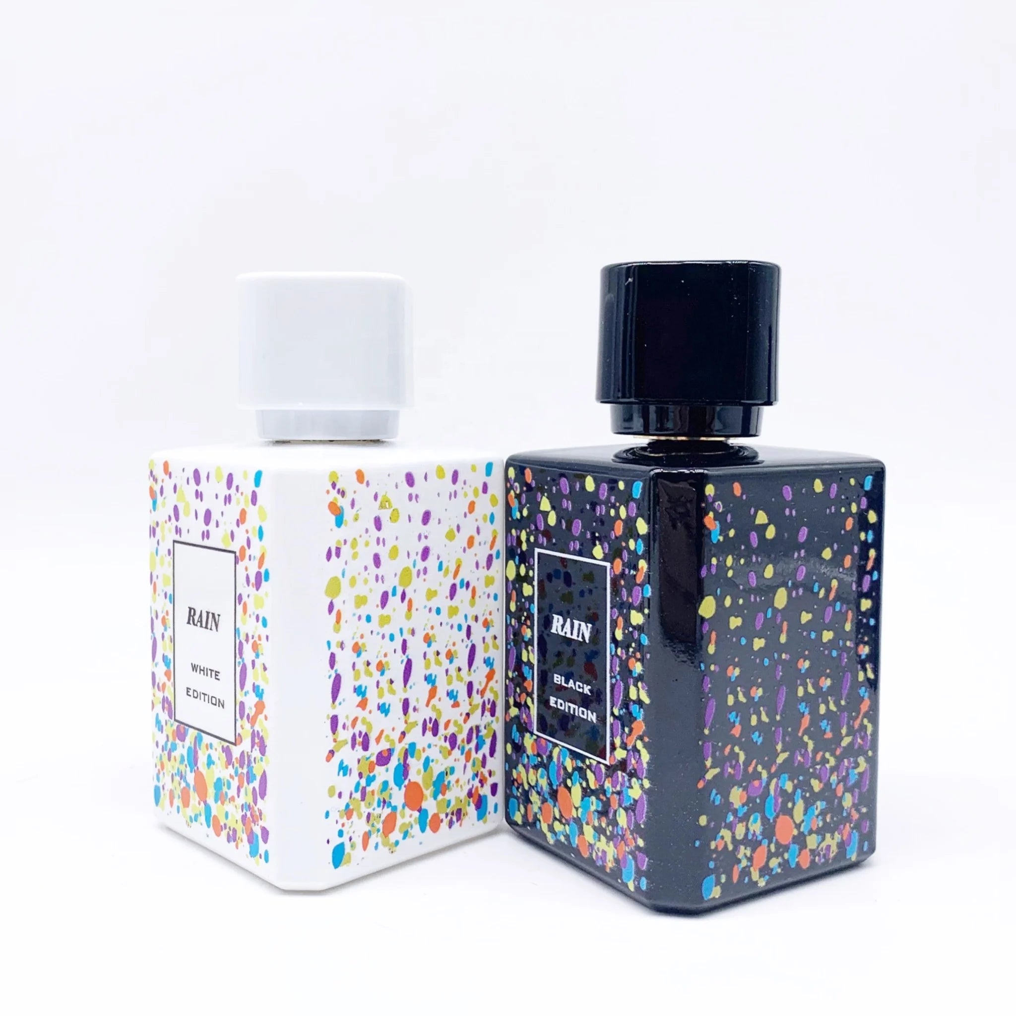 Wholesale Square Blue Black Glass Screw Cap Screen Printed Luxury Recyclable Perfume Bottle with Reed Diffuser