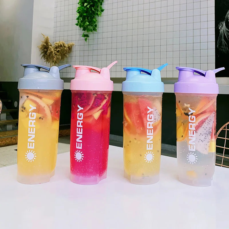 Sports Shake Cup Fitness Cup Large Capacity Portable Water Cup with Scale Plastic Water Bottles1729