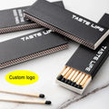 Hot Selling Cheap Black Wooden Stick Matches in Paper Box Custom Safety Match Box Candle Decorative
