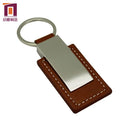 Personalized Logo Customized Metal Plain Luxury Key Chain PU Leather Keyring