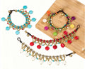 Bohemian Retro Turquoise Multi-Layer Pendant Bracelet Hand-Woven Fashionable Beach Charm Accessory for Mom