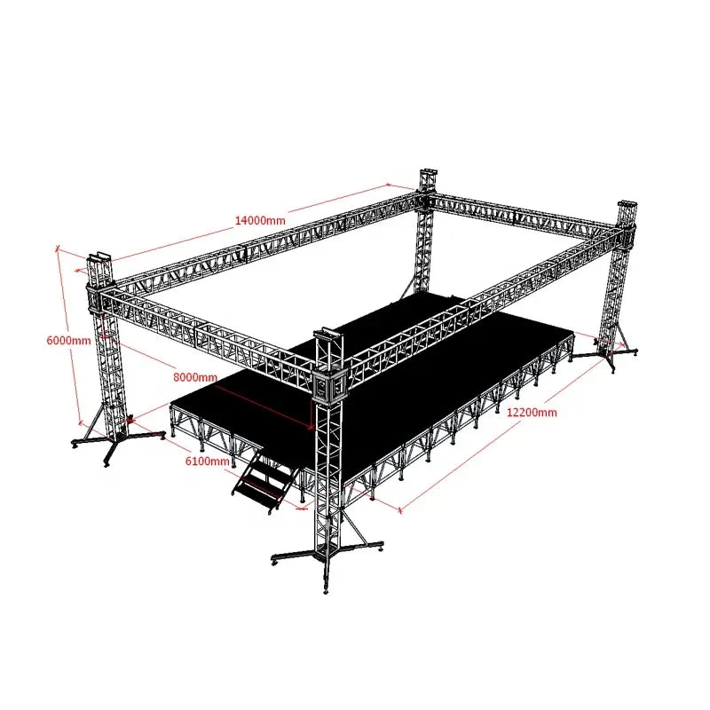 Truss Aluminum Stand for Lights Square Figures Truss System Concert Sound Lighting Dj Truss Aluminum