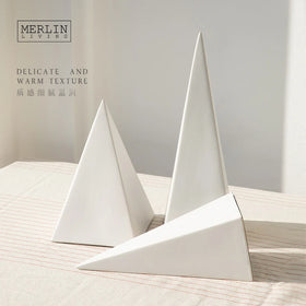 Merlin Living Nordic Ceramic Pyramid Gold Decorations for Home Accessories Modern Other Home Decor Pieces