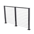 YL METAL Black Square Post Cable Railing for Stair Railing