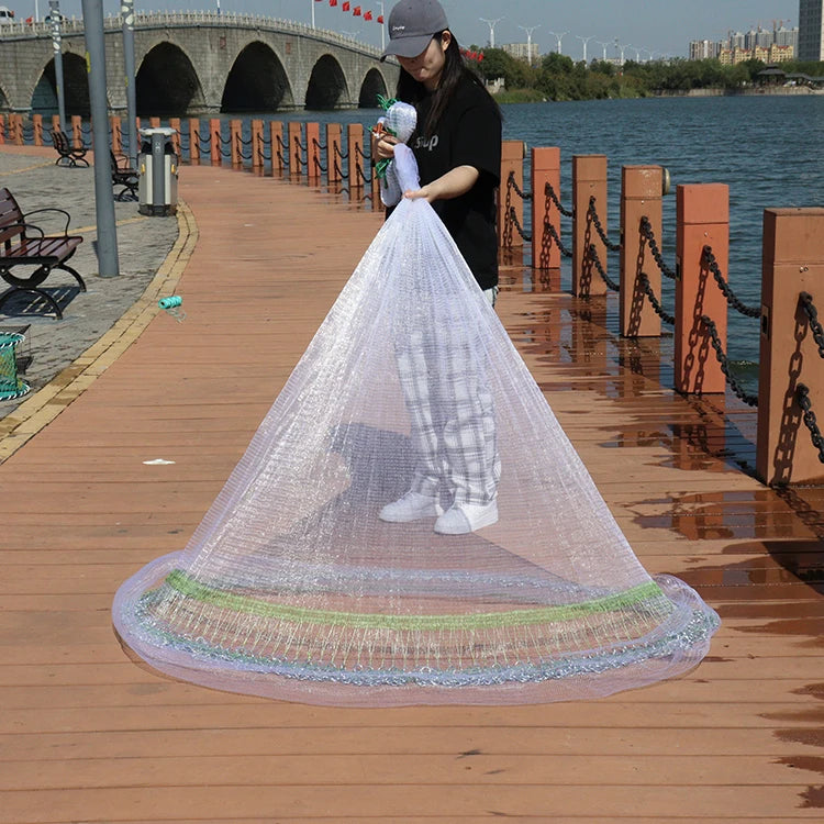 Hot Selling Traditional Chain Throw Fulljon Fuji Fly Tire Line Small Mesh Monofilament Hand-Cast Fishing Net Made Korea Nylon