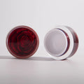 Luxury 20g 30g 50g Red Rose Cosmetic Packaging Container Empty Clear Acrylic Cosmetic Jars With Red Lids