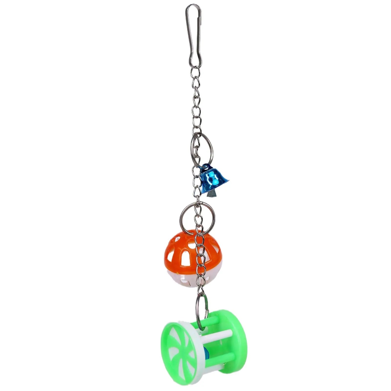 Eco-Friendly Small Size Bird Toy Cage Plastic Hanging Pendant Interactive & Movement Supplies to Relieve Cats' Boredom