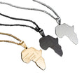 Hot Selling Country Jewelry Necklace Customized Africa Map Necklace 18K Gold Map Necklace