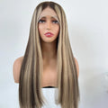 Human Hair Lace Front Braided Wigs Highlights Color Luxury European Human Wig Hair Transparent Hd Lace Front Wig