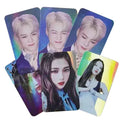 Customized Kpop Double Sides Color Fan Collection Holorgraphic Postcard Lomo Photo Card