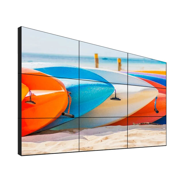 55inch 1920x1080p  700nite  0.88mm 1.8mm 3.8mm Bezel  2x2 Lcd Television Videowall Advertising Players With Floor Stand Bracket
