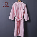 Wholesale Velour Unisex 5 Star Hotel Bathrobe with Shawl Collar and Customized Logo