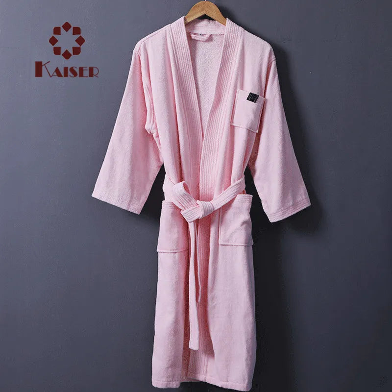 Wholesale Velour Unisex 5 Star Hotel Bathrobe with Shawl Collar and Customized Logo