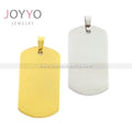 Professional  Custom Dog Laser Logo Blank Rectangle Pendant OEM Custom Photo Stainless Steel Necklace