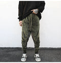 OEM  High Street Style Velvet Pants Men Velvet Track Pants