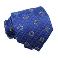 China Wholesale Mens Fashion Custom Necktie Luxury Handmade Business Jacquard Woven Blue Zigzag Geometric Floral Silk Ties Men
