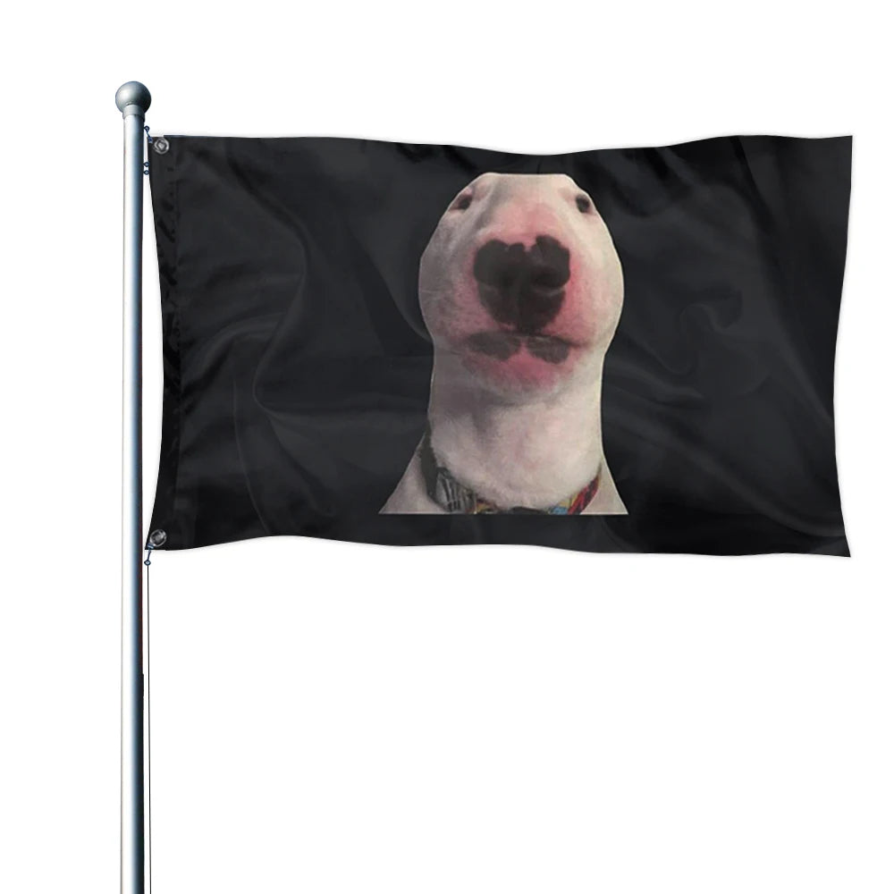 3x5FT Polyester Cheap Price Funny Dog Flags With Two Grommets for Decoration