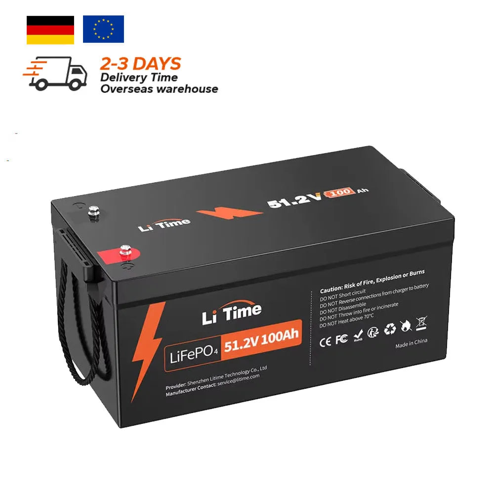 51.2V(48V) LiFePO4 Batterie 4800Wh Golfwagen Camper Boote Betrieb 5 Jahre Garantie 4000 Zyklen IP65 Sicherer Batteries