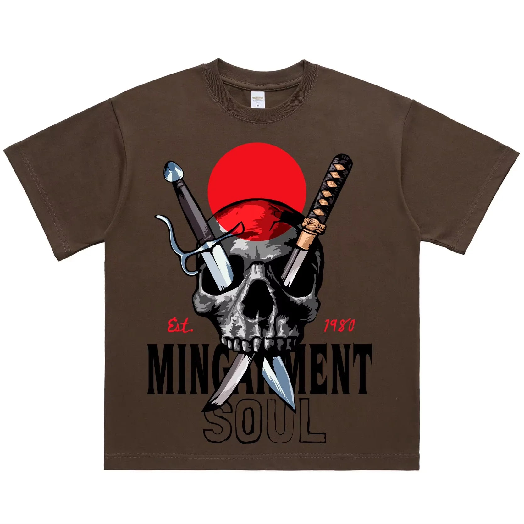 Mingarment Crewneck Men 300gsm 100% Cotton Heavyweight Men'S T-Shirt Wholesale Printed Logo Designer Boxy T-Shirt for Men