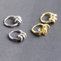 2024 Fashion Jewelry 925 Sterling Silver Earring Diy Cz Diamond Round Circle Gold Plated Hoop Earrings for Women Jewelry