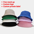 Wholesale Plain Terry Cloth Fisherman Hat Floppy Foldable Summer Women Custom Blank Multi Colour Fabric Terry Towel Bucket Hat