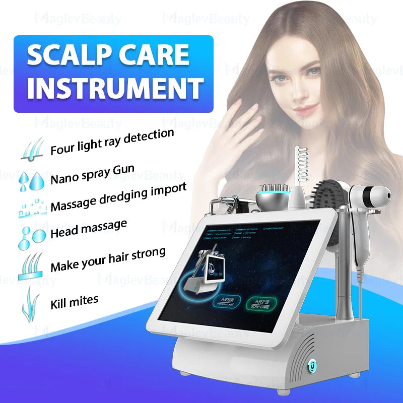 Multi-functional 5 in 1 Touchscreen Body Relax Scalp Detection Scalp Massage/ Analyzer Beauty Machine