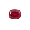 Antique Cushion-shaped Artificially Cultivated Rubies with Velvet Simulated Rubies and Natural Cut Gemstone Jewelry