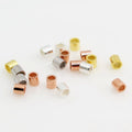 1.5 mm Crimp Tube Jewelry Findings 925 Sterling Silver Tangent Plane Spacer Beads Gold Plated Crimp Beads for Jewelry Making