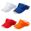 Adjustable Embroidery Sun Sports Visor Cooling Stretchy Solid Color Cotton Visor