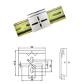 Silvery 50 Wide Snap-On Installation Clamp Rail Fastening Guide Rail Buckle Secure Snap Hook 35mm DIN Rail 1 Year Warranty