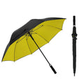 Oem Golf Umbrella Double Layers with logo Printing Advertising Yellow Umbrella Black Custom Golf Umbrella Windproof