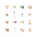 ZUOLA Hot Selling Gold Plated Piercing Body Jewelry Stainless Steel Studs Earring Labret Hypoallergenic Earring for Unisex