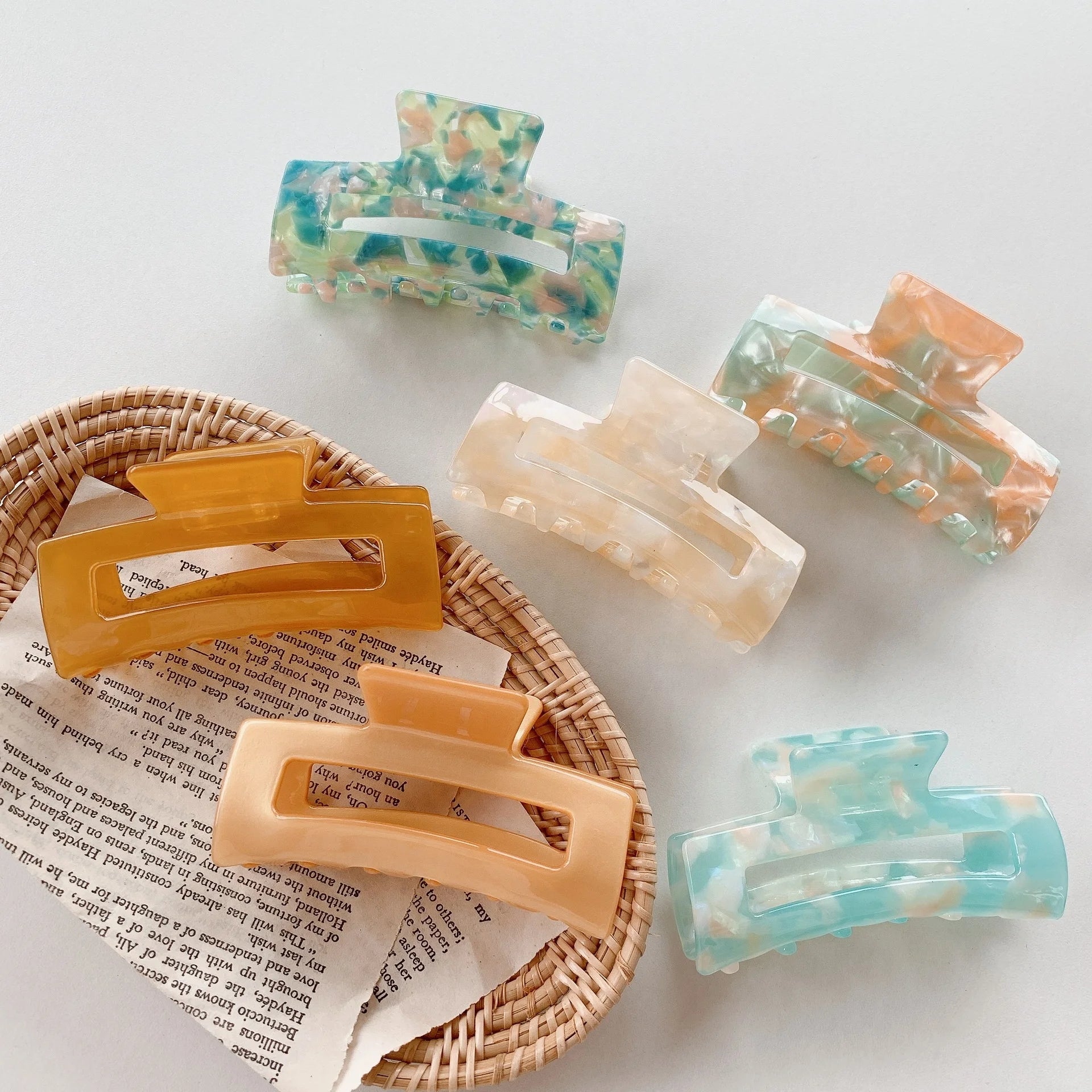 New Arrival Hair Claw Clips Medium Acetate 8.5cm for Women with Thin Hair