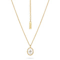 QX Customized OEM 925 Sterling Silver 18K Gold Plated Opal Charm White Shell Zircon Fine Jewelry Pendant Necklaces Women