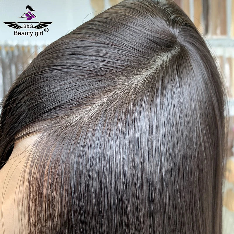 Virgin Hair Factory Wholesale Unprocessed Indian Remy Hair Alopecia Skin Top Silicon Real Scalp Toupee in Stock