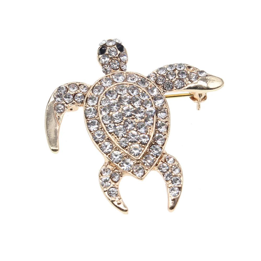 Free Shipping Small Order Quantity Children's Wedding Engagement Animal Sea Turtle Gold Plated Silver Plating Brooch Pins