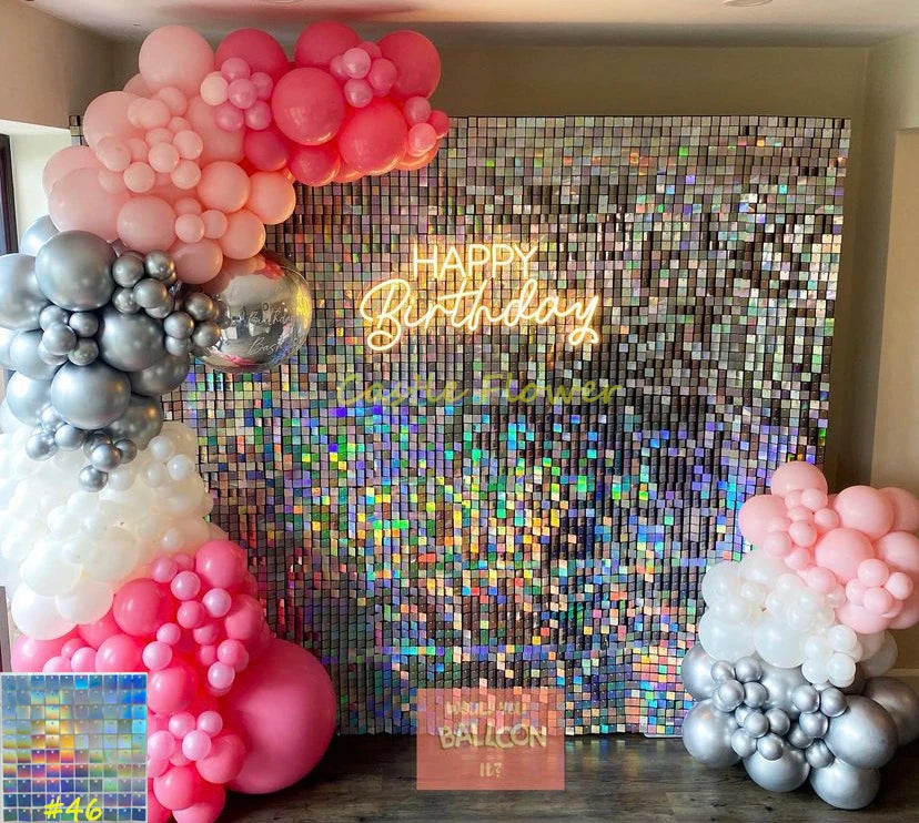 D-SW001 Wholesale 3d pink Shimmer Wall Panels Sequins Backdrop for Party Wedding Events Hotel Home Decoration Supplies