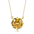 Dainty Gold Pendant Necklace Women Man Trendy Rhodium Plated for Weddings Engagements or Parties