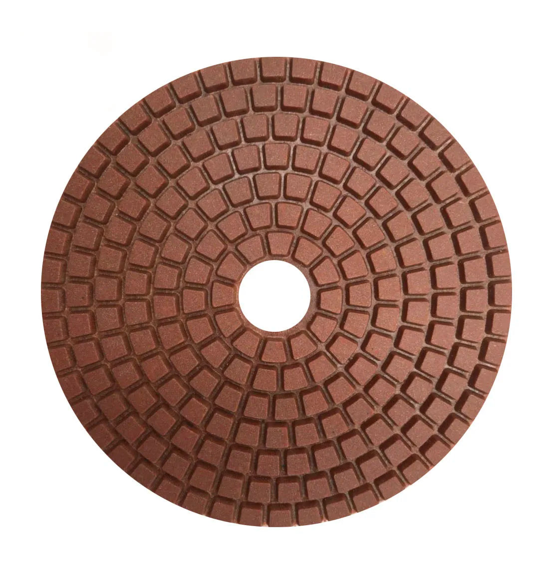 Marble durable type 4 inch T 3MM wet dry flexible diamond polishing pads for granite marble quartz concrete floor from factory