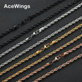 SC009  5mm 16" 18" 20" 22" 24" 30" Stainless Steel  Rope Chain  Hip Hop Chain Necklace