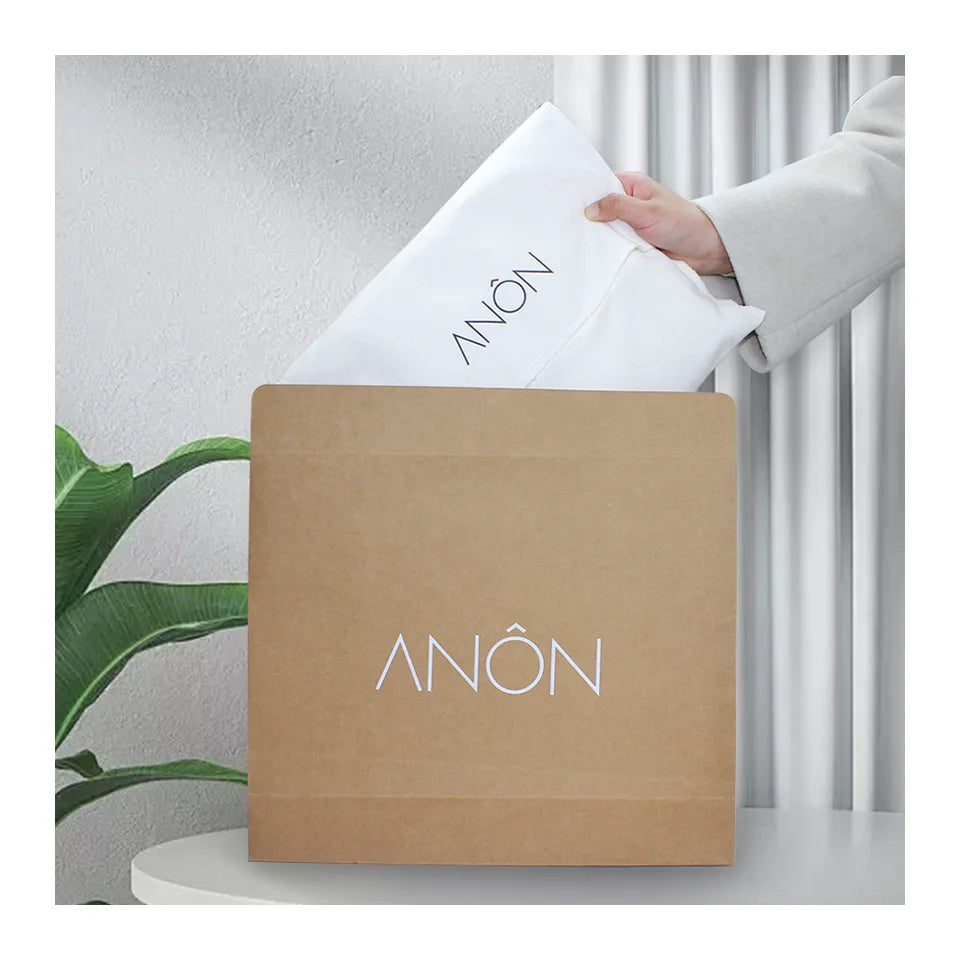 Custom LOGO Garment Packing Kraft Paper Bags for Shopping Self Sealing Pouch for Clothing Packing Canvas Bag With Tie