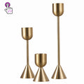 Nordic Modern Gold Metal Candle Holder Solid Brass Stick Wedding Decorative Candlesticks Luxury Home Decor