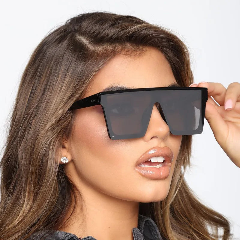 2022 Flat Top Sunglasses UV400 Unisex square Men Sun Glasses logo Customized Trendy Sunglasses for Women