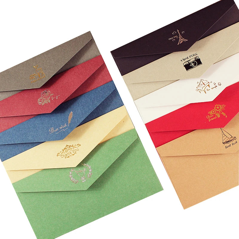 Hot Selling European Wallet Envelope Set with Gold Foil Logo Invitation Letter for Wedding Gift Envelopes