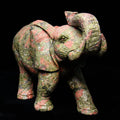 Huiying Natural Unakite Crystal Figurines Gemstone 217*153mm Elephant Carving for Decoration Crafts