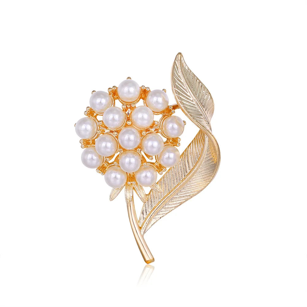 DRAL905 Fashion Flower Pearls Brooch Women Brooches Jewelry Wholesale