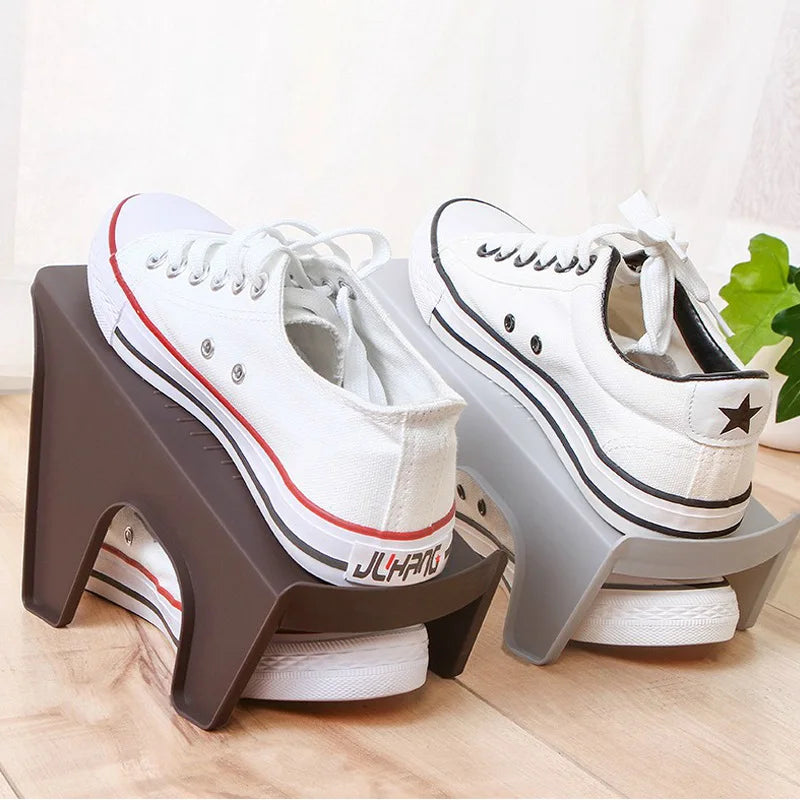 Household Double-layer Shoe Storage Rack Simple Integrated Plastic Shoe Rack Living Room Shoe Rack