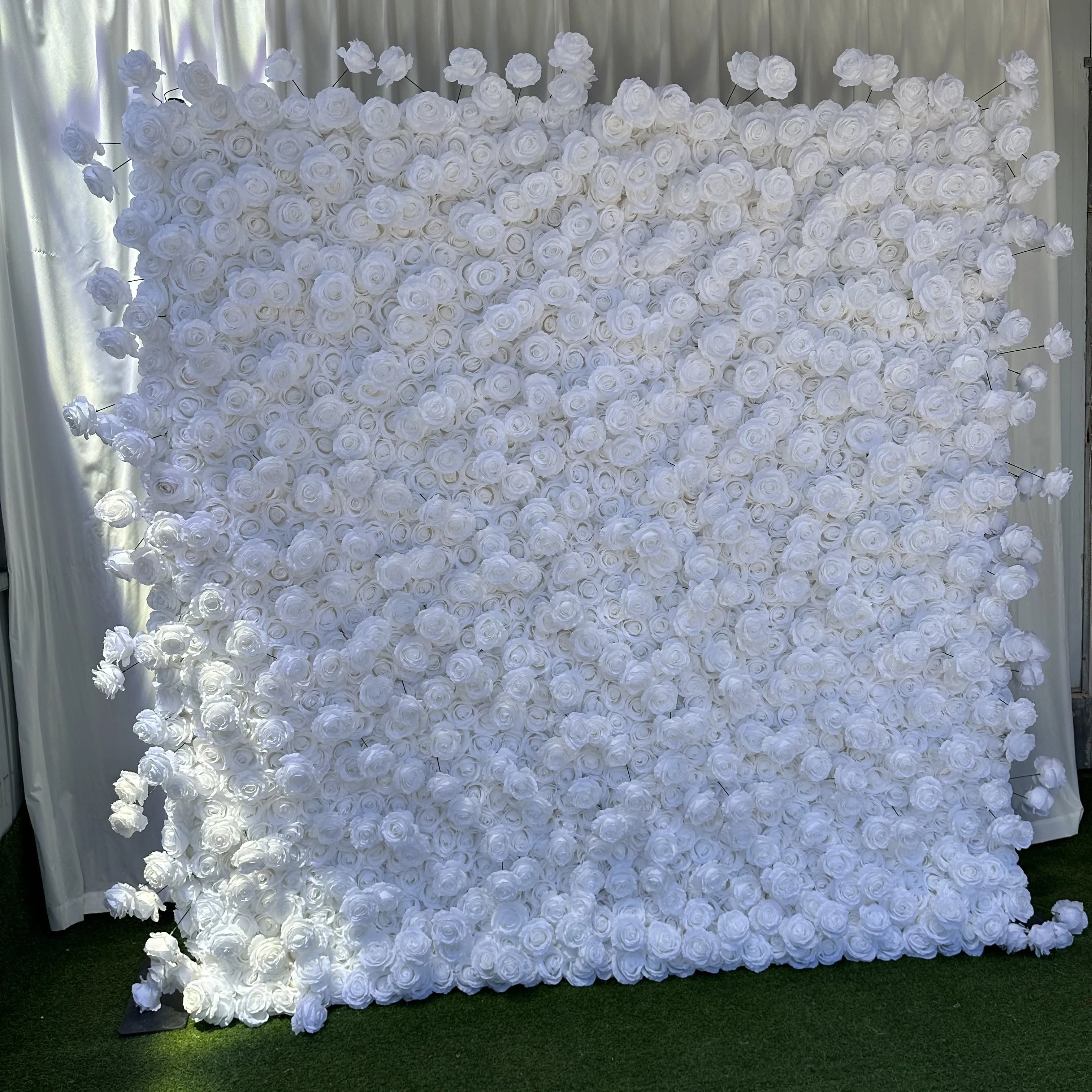 L-FW058 Wholesale Flower Wall Artificial Flower Wall Backdrop 8ft X 8ft 3d Flower Wall Panel for Wedding Decoration
