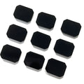 Natural Black Onyx Stone Emerald Cut 10x13mm Flat Agate Gemstones for Jewelry Pendant